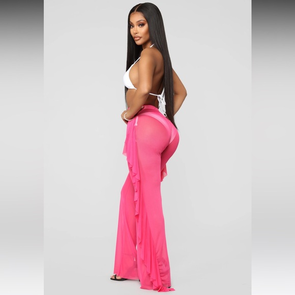 NWT Fashion Nova Sunshine See Through Cover-up Pant Sz: S - Picture 5 of 16